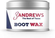 👞 3 andrews boot wax: natural beeswax polish, leather cleaner & conditioner - 7oz logo
