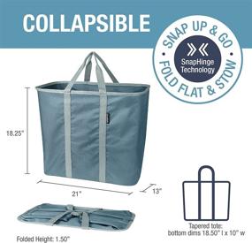 img 3 attached to CleverMade Collapsible Foldable LaundryCaddy CarryAll Storage & Organization