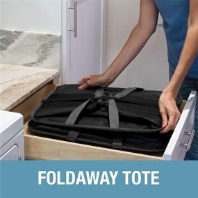 img 1 attached to CleverMade Collapsible Foldable LaundryCaddy CarryAll Storage & Organization