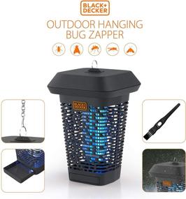 img 1 attached to 🪰 BLACK+DECKER Bug Zapper: Powerful Electric UV Insect Catcher & Killer for Flies, Mosquitoes, Gnats, and More - Covers 1 Acre Outdoors. Perfect for Homes, Decks, Gardens, Patios, Camping, and Beyond!