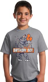 img 4 attached to T-Rex Birthday Boy Dinosaur Party, Dino Themed B-Day Youth T-Shirt