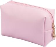 💦 waterproof travel cosmetic organizer: medium size makeup bag pouch purse organizer for women & girls (pink) logo