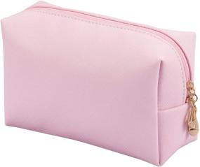 img 4 attached to 💦 Waterproof Travel Cosmetic Organizer: Medium Size Makeup Bag Pouch Purse Organizer for Women & Girls (Pink)