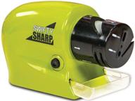 🔪 быстрый sharp нож blade sharpener - переносной, беспроводной, моторизованный остритель, обычный размер, в зеленом цвете логотип