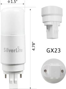 img 3 attached to 💡 Silverlite 18W CFL Equivalent LED Stick PL Bulb GX23 2 CFL Ballast UL Classified: Energy Efficient Lighting Solution