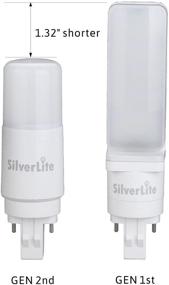 img 1 attached to 💡 Silverlite 18W CFL Equivalent LED Stick PL Bulb GX23 2 CFL Ballast UL Classified: Energy Efficient Lighting Solution