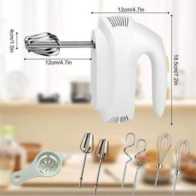 img 3 attached to Kowth Hand Mixer: 5-Speed Electric Handheld Whisk with 🍰 6 Attachments - Perfect for Baking, Cake Cream, and More!