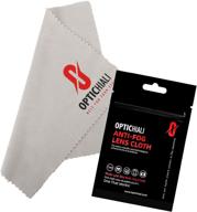 optichiali anti fog cloth - long-lasting 48 hour protection, nano eyeglass defogger for glasses, goggles, motorcycle helmet, eyeglass camera lens, screens - pack of 1 lens wipes glasses cloth - premium eyeglass cleaner logo