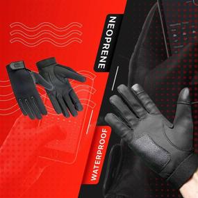 img 2 attached to Durable Neoprene Synthetic Leather Men's 🏍️ Motorcycle Accessories: Built to Withstand the Road