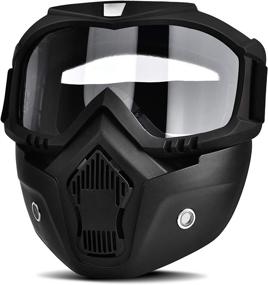 img 4 attached to BOLLFO Airsoft Mask: Full Face Protection for CS Airsoft, Halloween Cosplay, and Outdoor Activities - Adjustable, Windproof, Anti-Fog