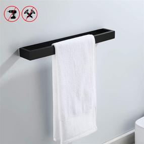 img 3 attached to 👌 KES Self Adhesive 16-Inch Towel Bar: Stylish Hand Towel Holder in Stainless Steel Matte Black