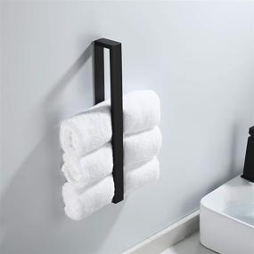 img 1 attached to 👌 KES Self Adhesive 16-Inch Towel Bar: Stylish Hand Towel Holder in Stainless Steel Matte Black