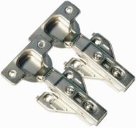 🔧 2 piece soft close clip-on hinges 105 degree, self-closing, frameless, with mounting plates full overlay premium, includes screws, 1 pair 100mm kitchen cabinet furniture hardware logo