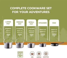 img 1 attached to Camping Cookware Stainless Outdoors Campfire