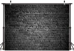 img 3 attached to AIIKES 7x5FT Black Brick Wall Backdrop for Photography, Baby Shower, Birthday Party Decoration - Photo Studio Props11-894