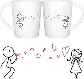 img 2 attached to ❤️ BoldLoft From My Heart to Yours His and Hers Matching Couple Coffee Mugs Set - Perfect Couples Gifts for Valentines Day, Anniversaries, Weddings, and Engagements - Express Love with Romantic Gifts for Her