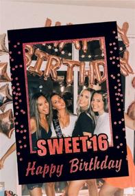 img 3 attached to 📸 LaVenty Rose Gold 16th Birthday Party Photo Booth Props & Frames: Capture Memories in Style!