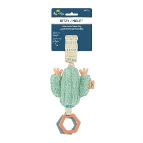 img 1 attached to 🌵 Discover the Itzy Ritzy Ritzy Jingle Toy for Stroller, Car Seat or Activity Gym: Fun Hexagon Rings, Jingle Sound, and Adjustable Attachment Loop; Get Yours Now – Cactus Edition!