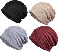 🧢 women's fashion beanies: stylish chemo caps for cancer headwear and scarf – knitted skull cap and hat logo