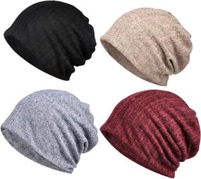 img 4 attached to 🧢 Women's Fashion Beanies: Stylish Chemo Caps for Cancer Headwear and Scarf – Knitted Skull Cap and Hat