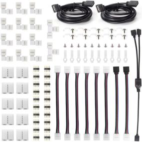 img 4 attached to 🔌 Complete LED 5050 Connector Kits: 10mm 4Pin | Solderless Strip Connectors | Ideal for DIY Projects