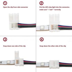 img 1 attached to 🔌 Complete LED 5050 Connector Kits: 10mm 4Pin | Solderless Strip Connectors | Ideal for DIY Projects