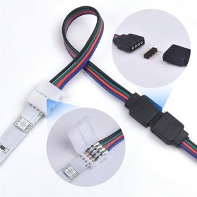 img 2 attached to 🔌 Complete LED 5050 Connector Kits: 10mm 4Pin | Solderless Strip Connectors | Ideal for DIY Projects