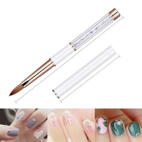 img 2 attached to 💯 100% Kolinsky 3D Acrylic Nail Brushes - Oval Nail Art Painting Brush for Acrylic Powder Nail Carving & Extension of Nails - Sizes #2 to #14 (Shine Chance)