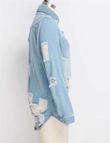 img 1 attached to SOMTHRON Womens Distressed Outfits Outerwear Women's Clothing for Coats, Jackets & Vests