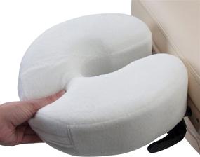 img 2 attached to 🌿 EARTHLITE Massage Face Cradle Cushion MEMORY FOAM - Premium Headrest Pillow for Massage Tables & Chairs with Washable Fleece Cover