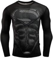 👕 jack cordee men's long sleeve superman shirt, featuring 3d print compression design (recommended: order two sizes up for perfect fit) логотип