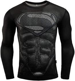 img 1 attached to 👕 Jack Cordee Men's Long Sleeve Superman Shirt, featuring 3D Print Compression Design (Recommended: Order Two Sizes Up for Perfect Fit)