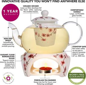 img 3 attached to 🌸 Teabloom Cherry Blossom Teapot: Exquisite Flowering Tea Experience