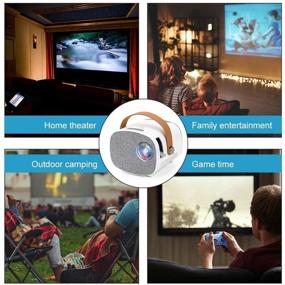 img 2 attached to Meer Mini Projector: Your Portable Home Theater and Entertainment Hub - Perfect for 🎥 Gaming, Camping, and More! Compatible with Smartphone, TV Box, FireStick, PS4, USB - Includes Remote Control