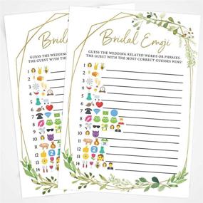 img 1 attached to 🎉 Bridal Shower Game Set: 5 Games, 250 sheets, Gold Greenery Theme