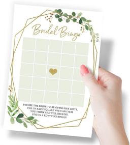 img 2 attached to 🎉 Bridal Shower Game Set: 5 Games, 250 sheets, Gold Greenery Theme