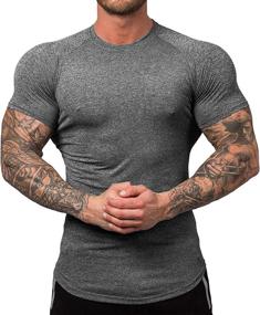 img 3 attached to 👕 URRU Men's Quick-Dry Workout T-Shirts | Compression Baselayer Tees | Gym Training Tops (S-XXL)