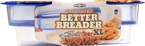 img 1 attached to 🍗 Cook's Choice Original Better Breader Batter Bowl: Mess-Free Breading Station Tray -Clear/Blue for Home or On-the-Go
