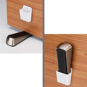 img 1 attached to Premium Zinc and Rubber Door Stop Wedge - Heavy Duty Doorstop for All Floors, Suitable for Any Door