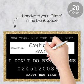 img 3 attached to Gold New Year's Eve Party Resolution Mug Shots - Photo Booth Props Kit - 20 Count by Big Dot of Happiness