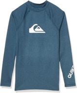 quiksilver sleeve youth rashguard shirt for boys' swim wear logo