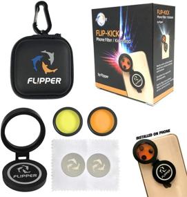 img 4 attached to 📸 FL!PPER Universal Aquarium Camera Lens Filter Kit & Kick-Stand - Colorful Fish Tank Filter Lenses for Smartphone - Accessories for Coral Reef Aquarium Tank Photography