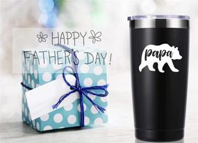 img 3 attached to 🐻 Papa Bear 20 OZ Tumbler: The Perfect Gift for Fathers Day, Birthdays, and Christmas!