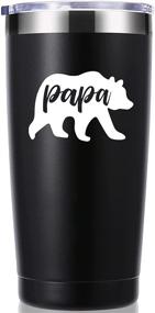 img 4 attached to 🐻 Papa Bear 20 OZ Tumbler: The Perfect Gift for Fathers Day, Birthdays, and Christmas!