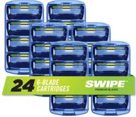 swipe premium men's 6-blade razor refills (24) - superior shaving performance and value logo