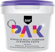 selsil pak miracle multi-purpose cleaner paste: powerful stain and soil remover with 100% natural cleaning particles, 500 gr (1) logo