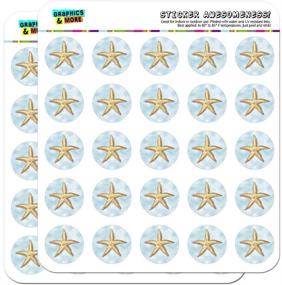 img 2 attached to 🌊 Starfish Ocean Sea Creature Beach 1" Planner Calendar Scrapbooking Crafting Stickers - Opaque: Dive into Creative Bliss with Stunning Starfish Designs