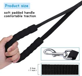 img 1 attached to Pettom Dog Obedience Recall Training Agility Lead with Soft Padded Handle – Heavy Duty Tracking Line for Play, Camping, Beach, Backyard – (Medium 20Ft Foam Handle, Black)