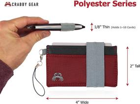 img 2 attached to Crabby Wallet Minimalist Pocket Polyester Men's Accessories in Wallets, Card Cases & Money Organizers
