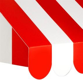 img 1 attached to 🎪 Beistle 3-D Awning Wall Decorations, Red/White, Set of 2, 24.75 x 8.75 inches